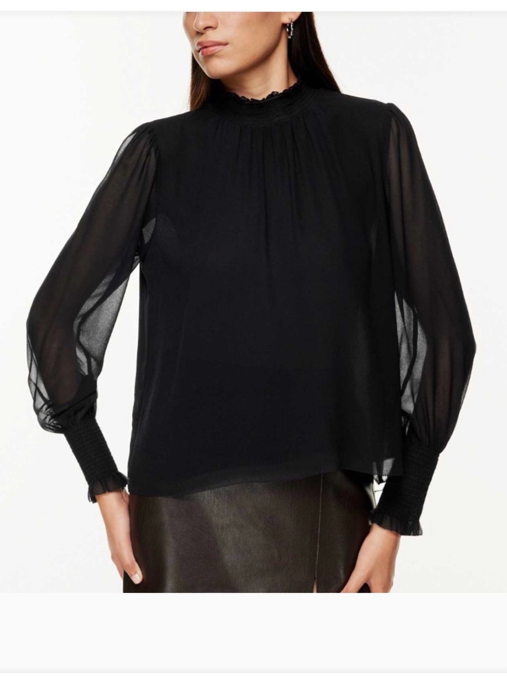 Wilfred Valencia mock neck Blouse, medium